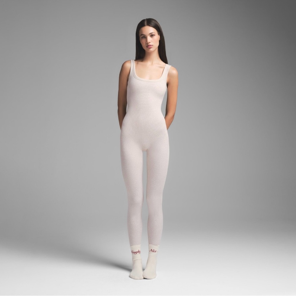SKIMS Tank catsuit oatmeal / cream - onesie jumpsuit